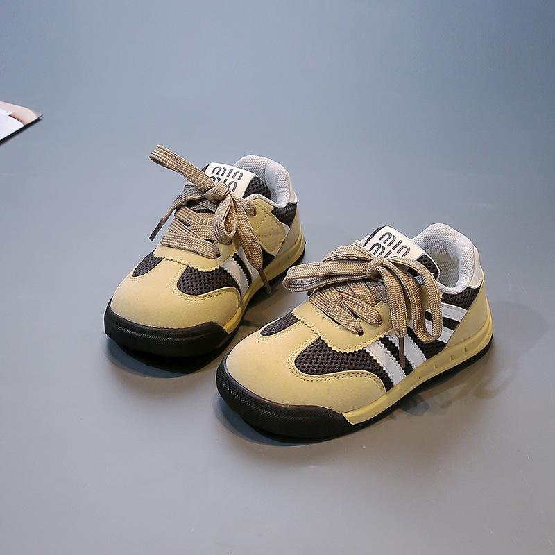 

Спортивная обувь для девочек 2025 осень новая детская дышащая повседневная обувь кроссовки для мальчиков среднего возраста обувь Форреста Гампа тренд 30 жёлтый