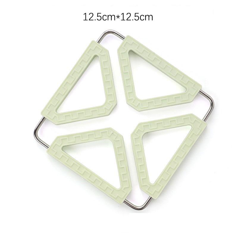 

Квадратная силиконовая подставка из нержавеющей стали, термоизоляционная, противоскользящая, подставка под кастрюлю, многоразовая подкладка под чашку/миску, защита стола, кухонная посуда