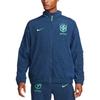 Nike Logo Print Solid Soccer Track Jacket Men Outerwear Blue DX2045-490
