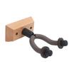 2Pcs Guitar Wall Mount Holder Hook Keeper Stand Solid Wood Base for Electric Ukulele Bass