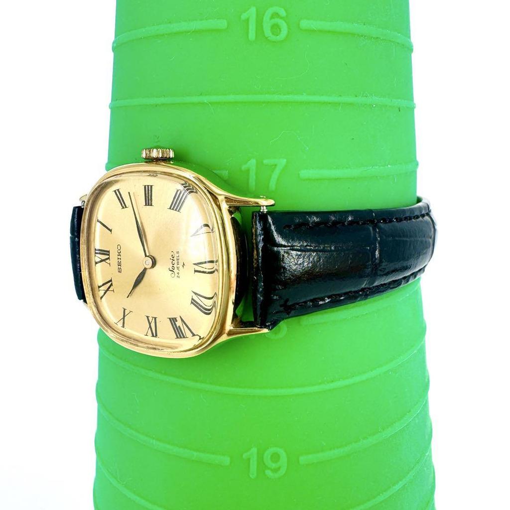 [USED] Rare working SEIKO Socie 24 jewel hand-wound gold watch
