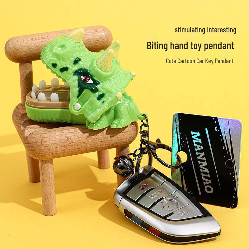 Dinosaur Toy Car Keychain and Bag Charm – A Fun Decompression Gift