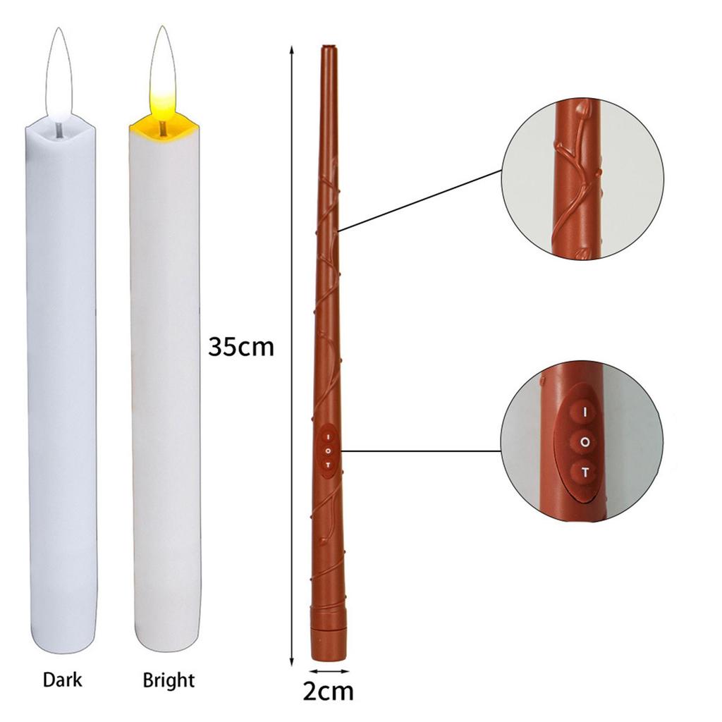20 Pieces Decoration LED Floating Candles Lights with Wand Remote Timer for Halloween