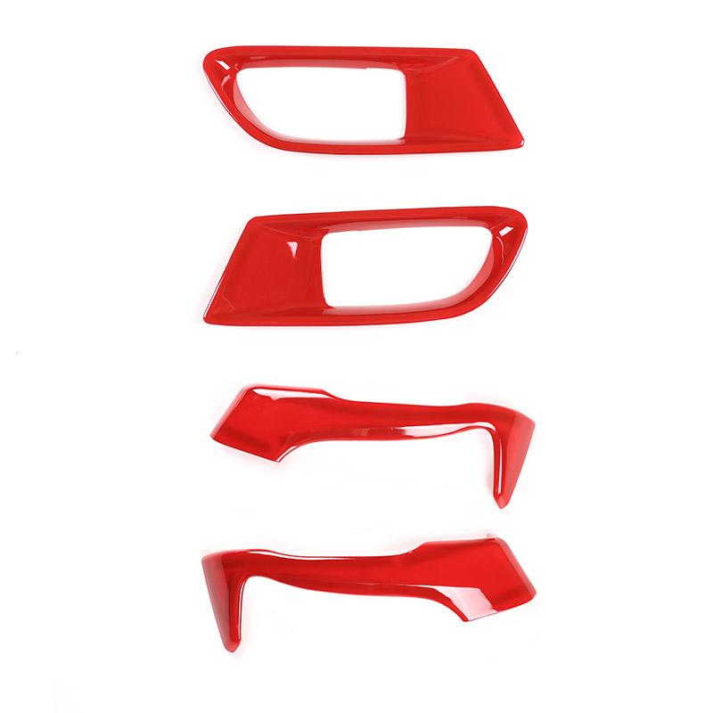 

For Subaru BRZ Toyota 86 2012-2020 ABS Carbon Fiber Car Inner Door Handle Decor Cover Trim Frame Sticker Accessories червоний