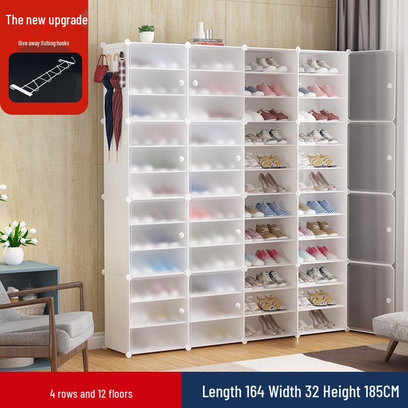 Foldable Multi-layer Shoe Rack: Vertical Wall-mounted Storage Cabinet for Students and Dorms