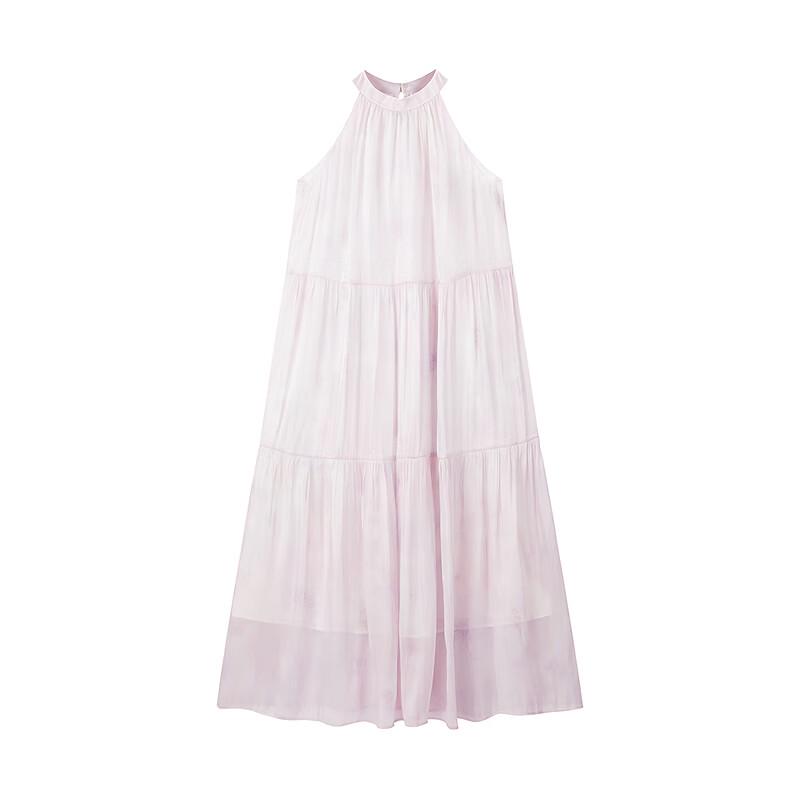 LEDING Flowing Shell Flower A-Line 3D Floral Resort Dress
