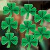 5Pcs Green Clover Honeycomb Hanging Pendant Paper Honeycomb Hanging Ornament  for Home