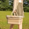 1 Large Capacity Portable ,Outdoor Camping Picnic Basket with Lid | Foldable and Trendy for Spring Outings and Outdoor Dining