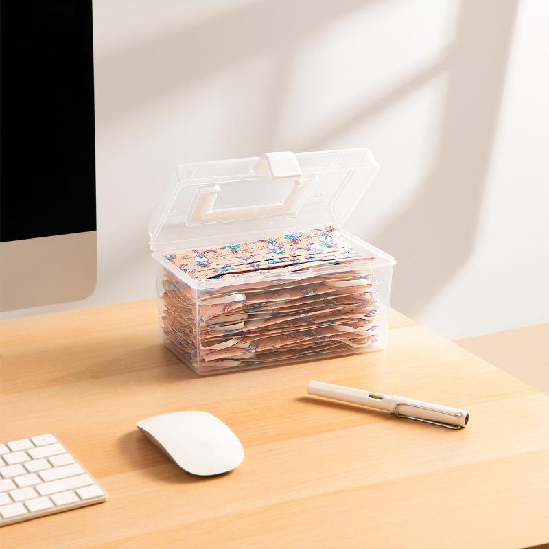 2/3PCS Dust Mask Storage Box Transparent Portable Transparent Plastic Storage Box Household Storage Box Kitchen Debris Storage