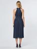 Ever-Pretty Women's Glitter Halter Cocktail Dresses Sleeveless Pletaed A-Line Midi Evening Dresses