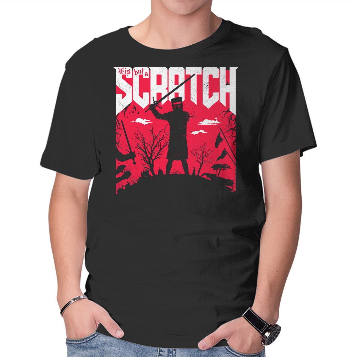 Unisex Crew Neck T-Shirt Slayed And Scratched Graphic Short Sleeve Casual Tee XL