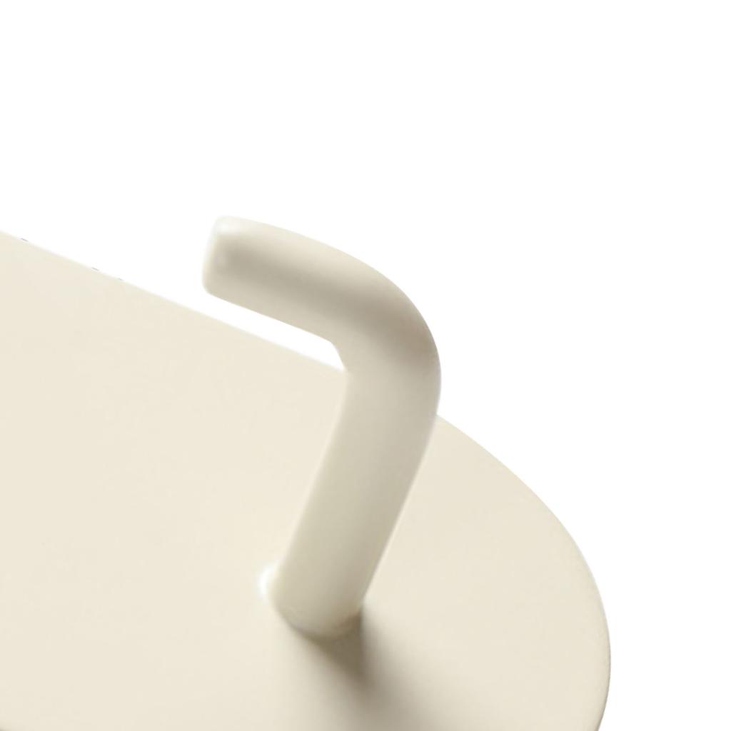 Adhesive Wall Hook Iron Decorative Heavy Duty Towel Hook for Home Bedroom Living Room Kitchen Cream White