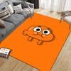 Darwin Watterson Flanell bedruckter Teppich, Heim-Sofa-Dekoration für Wohnzimmer & Schlafzimmer, Rutschfeste Spiel-Flanell-Bodenmatte für Spielzimmer