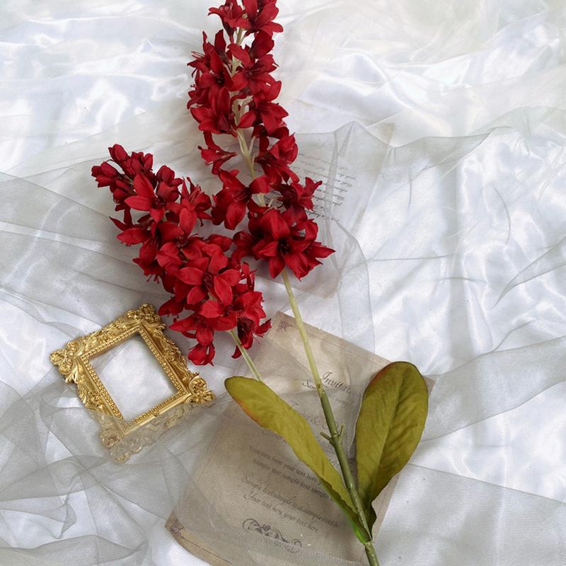 

Искусственный цветок 2 вилки Гиацинт Европейский Фиолетовый Длина Имитация гиацинта красный