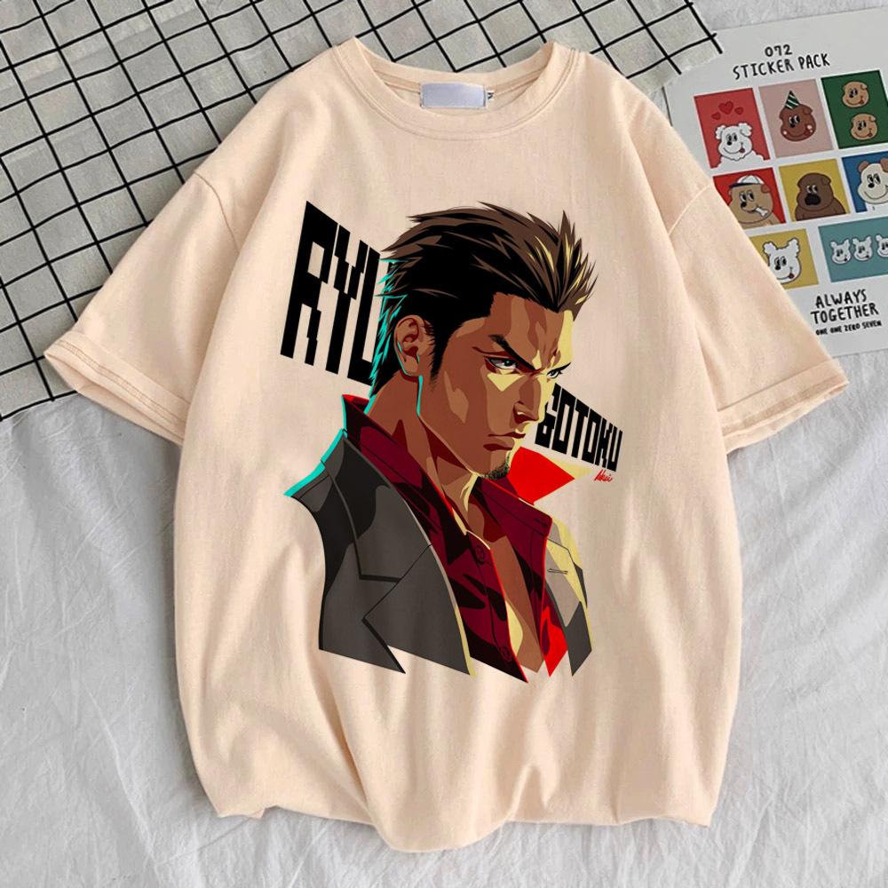 

Yakuza Kazuma Kiryu t shirt Women harajuku Y2k graphic aesthetic Psychedelic korean clothes t shirt graphic 2000s harajuku 2XL