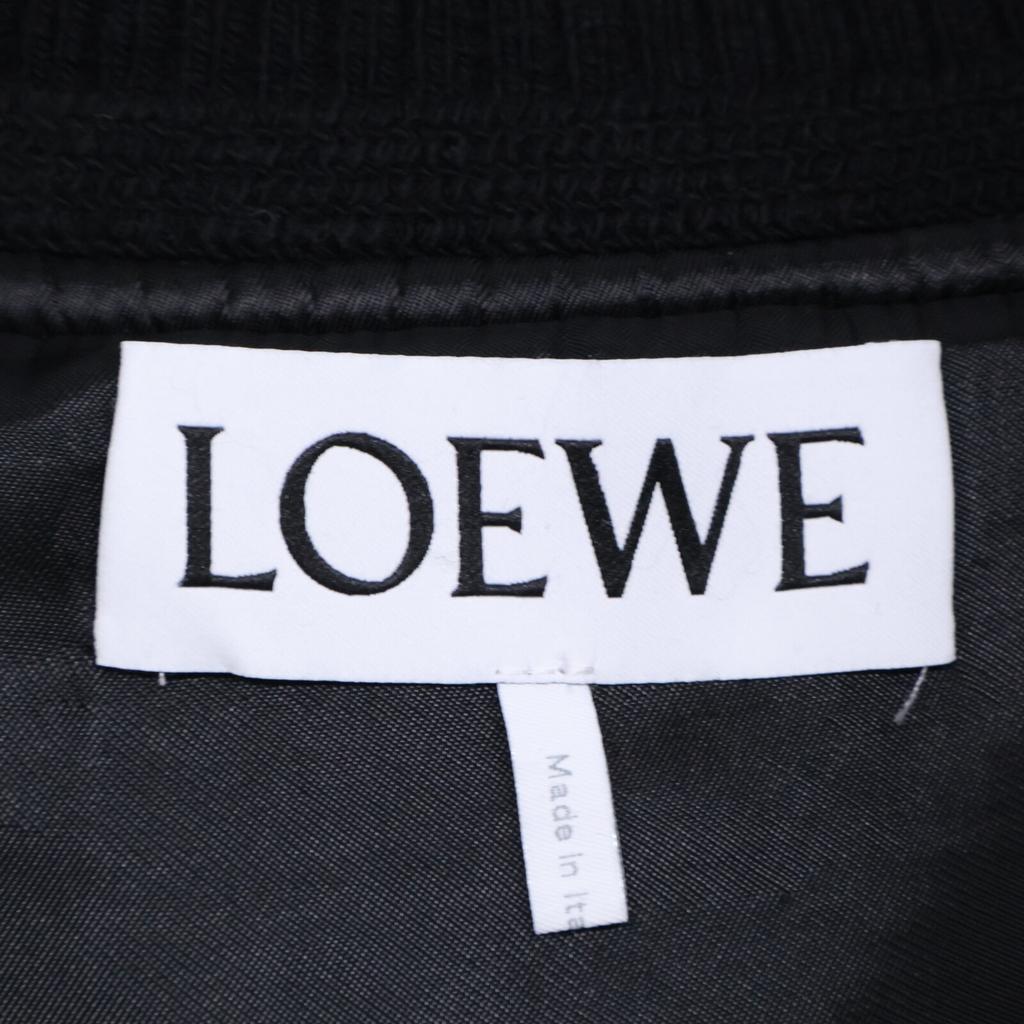 LOEWE Excellent condition 24 Stainless Steel wool and lambskin bomber jacket Jacket 50 blackUsed