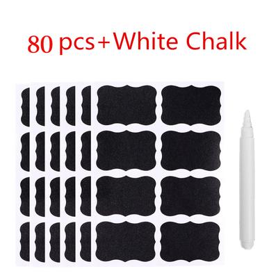 Waterproof Chalkboard Kitchen Spice Label Sticker Blackboard Stickers Home Jars Bottles Tags Blackboard Labels White Marker