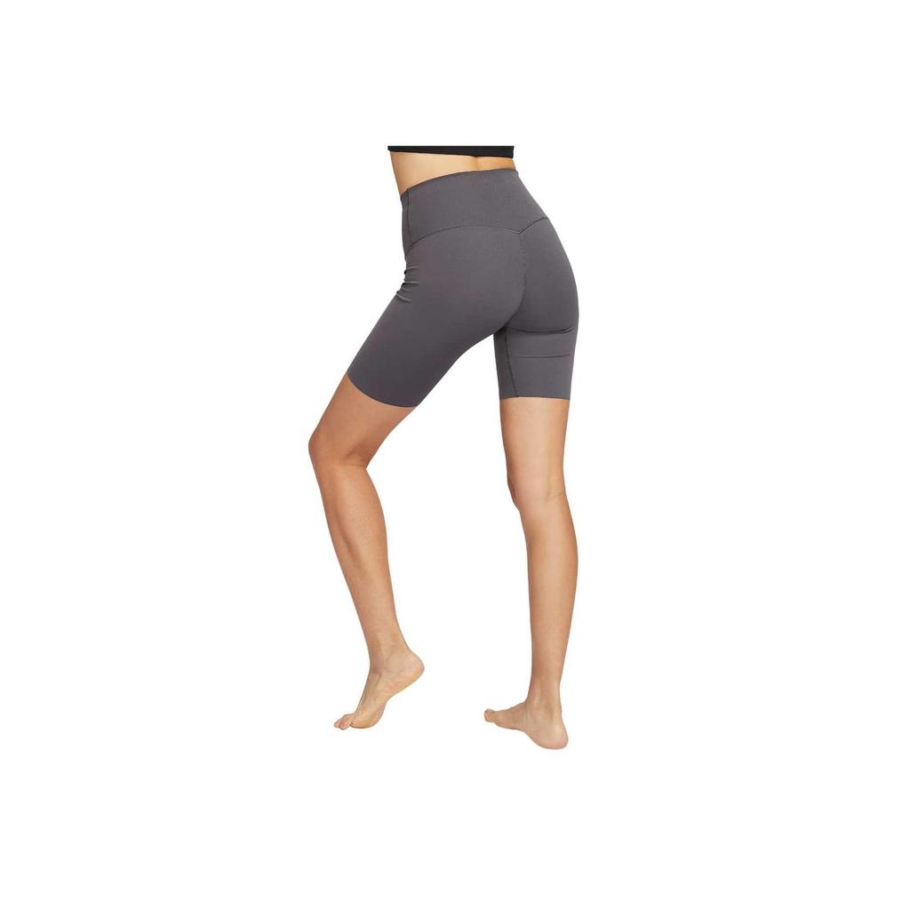 Nike Women's Dri-Fit Mid-Rise 5 Inch Unlined Fitness Training Athletic Compression Shorts Black DQ6004-036