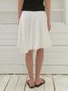 Liel Ena Chiffon Shirring Skirt (White)