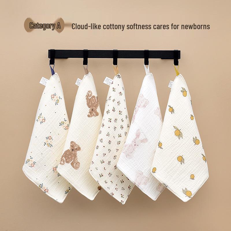 Super Soft Pure Cotton Baby Drool Bibs, Washcloths, and Newborn Gauze Towels