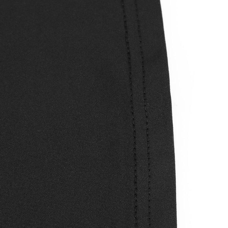 New Women's High Waist Black Straight Wide Leg Pants, Polyester Blend Patchwork Lightweight Trousers for Office & Street Fashion