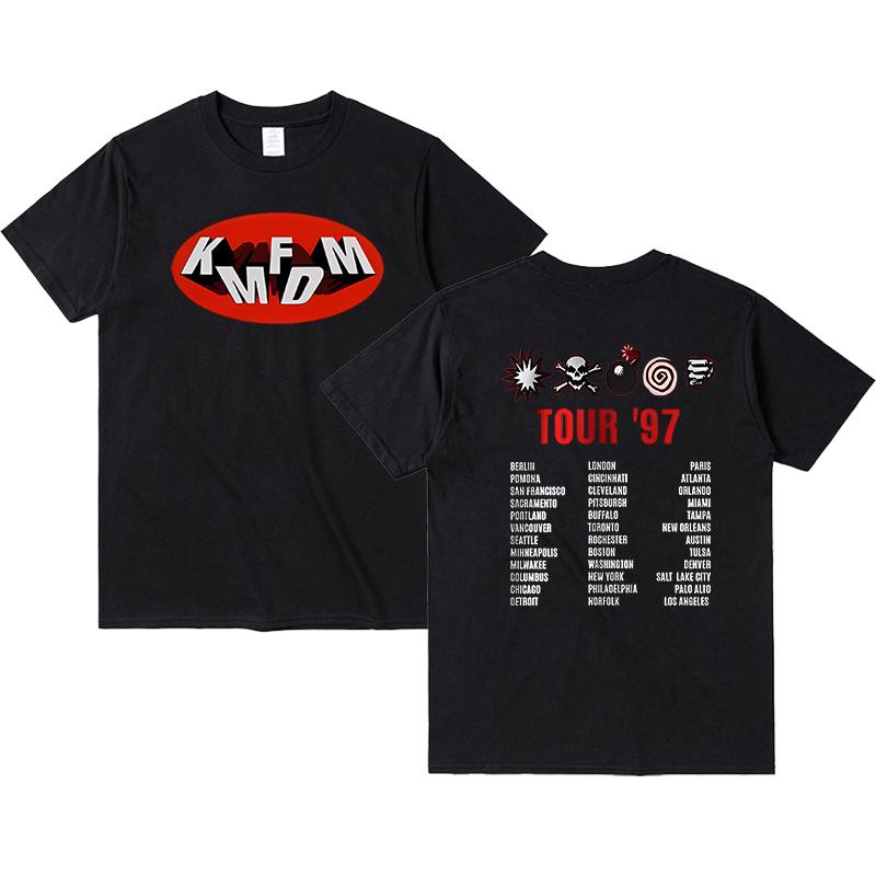 

Rock Band Kmfdm Printed Summer T-Shirt Trend Loose Casual Cotton Crew Neck Short Sleeve Unisex 100% Cotton S