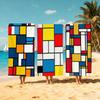 M-M-Mondrian-Style G-G-Eometric Towel Large Quick-Drying Microfiber Soft Beach Towel for Travel Fitness Sauna Bathing Camping