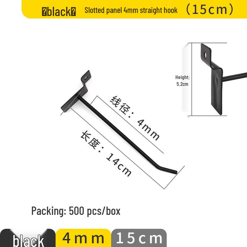 Clip-on Straight Hook for Slotted Pegboard - Aluminum Display Hook for Electronic Components and Sample Exhibits