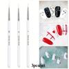 3Pcs Acrylic Dipping Nail Powder Pen Nail Liner Brushes For Manicure Pedicure, Nail Brush Pen, Acrylic Powder Dipping Pen, Nail Painting Drawing Pen