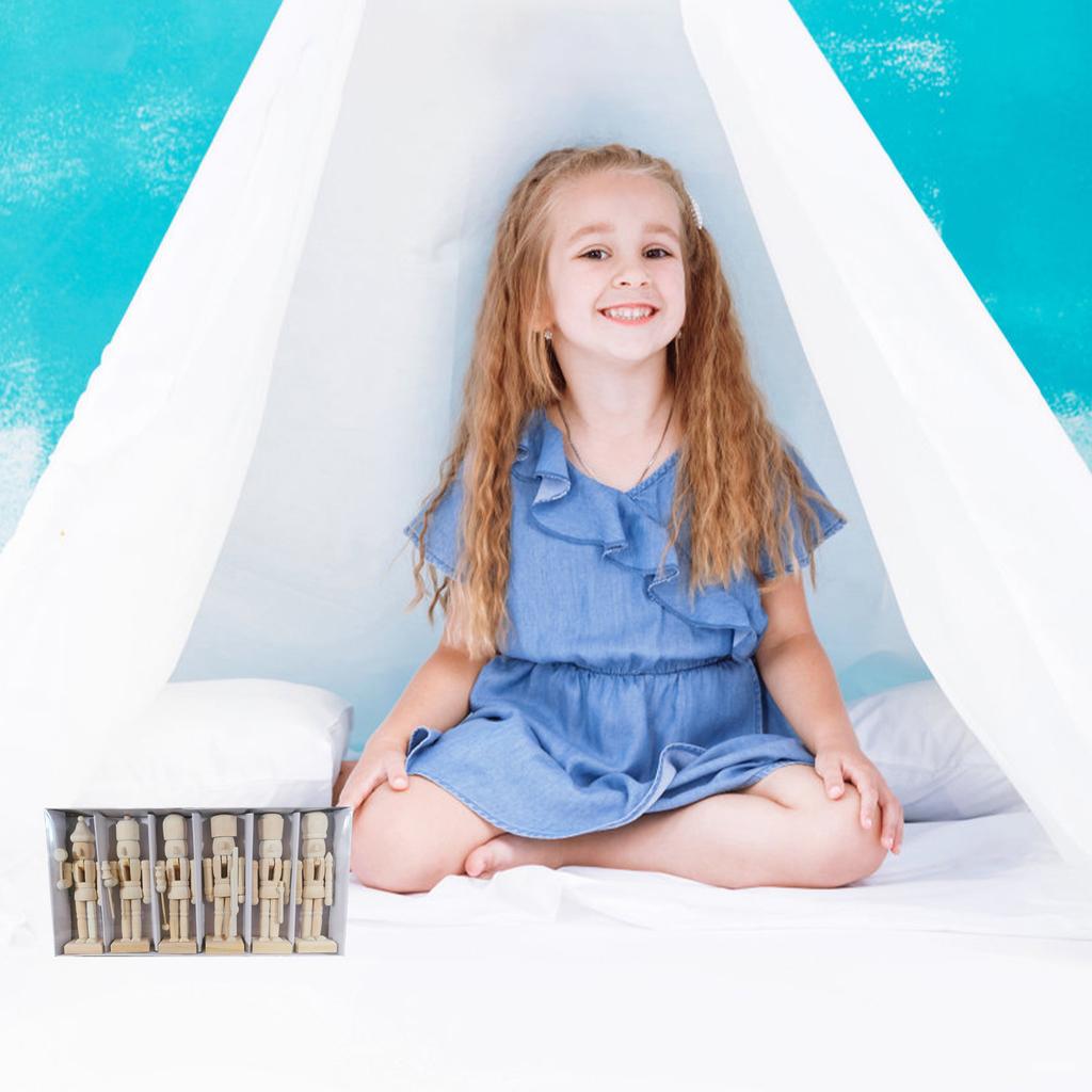 Christmas Unfinished Nutcracker Wood Puppet Wood Ornament Home Decor