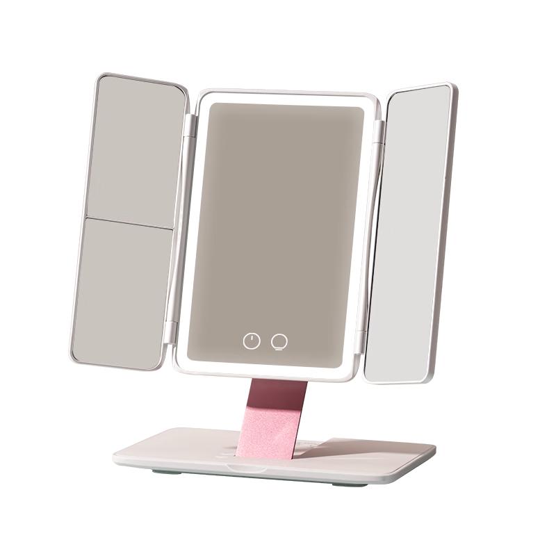 EASEHOLD LED Portable Tri-Fold Makeup Mirror CN plug (adapter included)