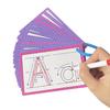 1 Set Çocuk Alfabe Bilgi Kartları 26 Harf İzleme Pratik Kartı Küçük Çocuklar Erkek Kızlar Eğitici Silinebilir ABC Okul Öncesi Öğrenme Bilgi Kartı