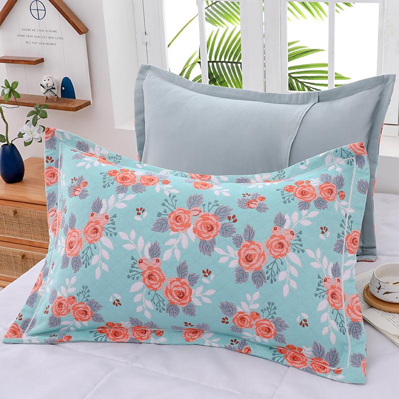 2 Piece Adult Children Household Cotton Gauze Pillowcase Fixed Not Falling Lace Couple Home Hotel Decor