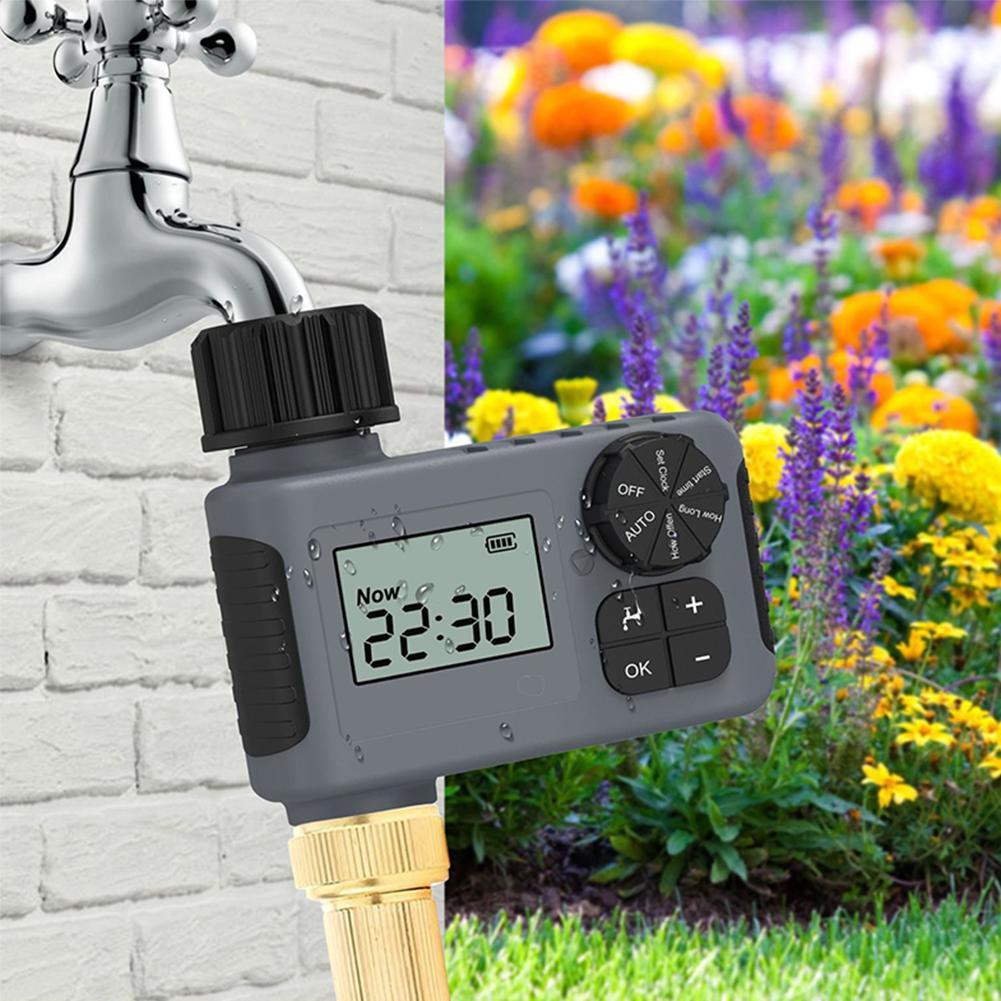 Smart Irrigation Timer Waterproof Automatic Timed Irrigation Controller Intelligent Sprinkler Timer for Outdoor Garden Lawn