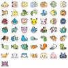50pcs Pokemon Anime Stickers Pikachu Laptop Skateboard Suitcase Kawaii Sticker Guitar Phone Cartoon Kid Gift Toys