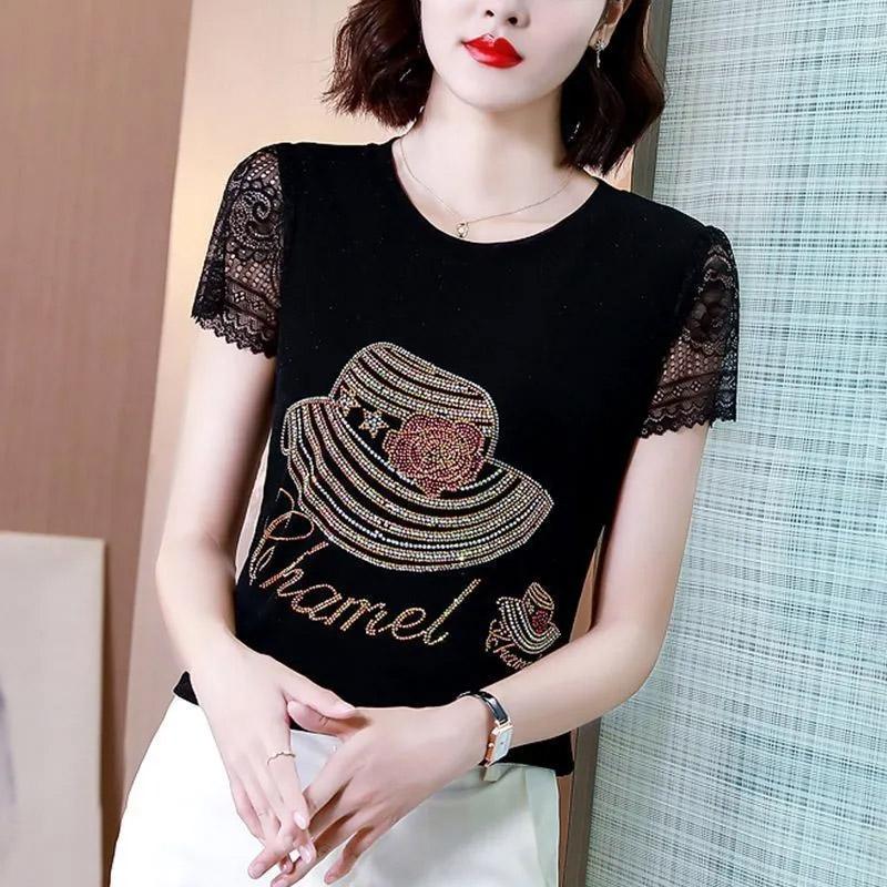 T-shirt for Women Summer Large Size T-shirt Soft Loose Printed Casual Comfortable Pullover T-shirt Top