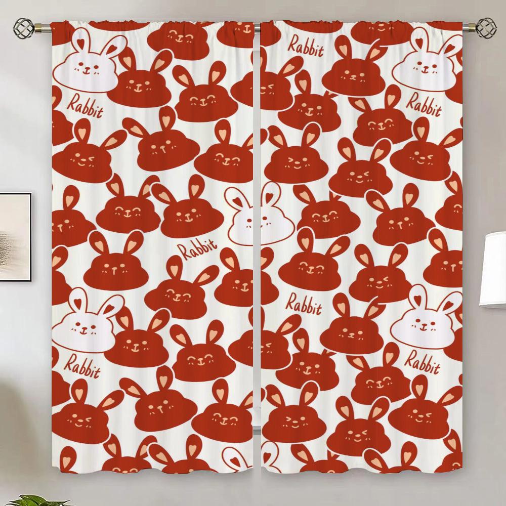Luxury Curtains for Living Room on Sale Rabbit Customs Free Shipping Products Chiffon Curtain Tiebacks Bedroom Curtains 2 Pieces