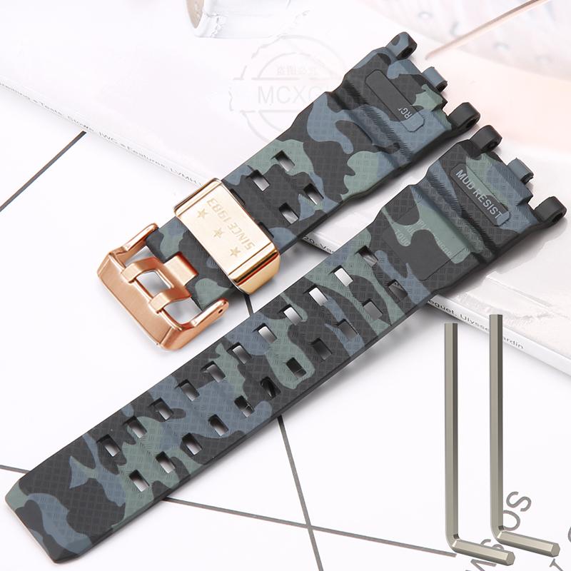 Resin Strap Suitable For Casio GWG-2000 GWG-2040 Men's TPU Sports Waterproof Watch Accessories Wristband Bracelet