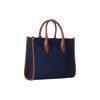 Michael Kors MK Mirella Metallic Logo Stof Tote Crossbody Schoudertas Medium Dames tassen Indigo 35F2G7ZT2C-466