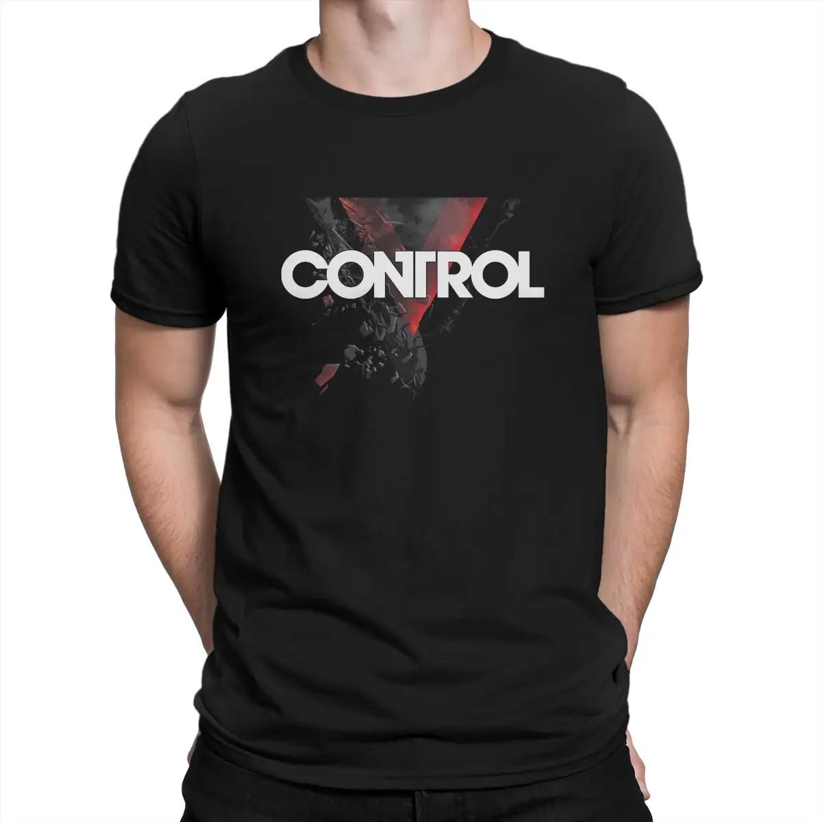 

Control Logo Fracture Man s TShirt Alan Wake O Neck Tops 100% Cotton T Shirt Humor High Quality Gift Idea - Men s Summer Cott... S разноцветный