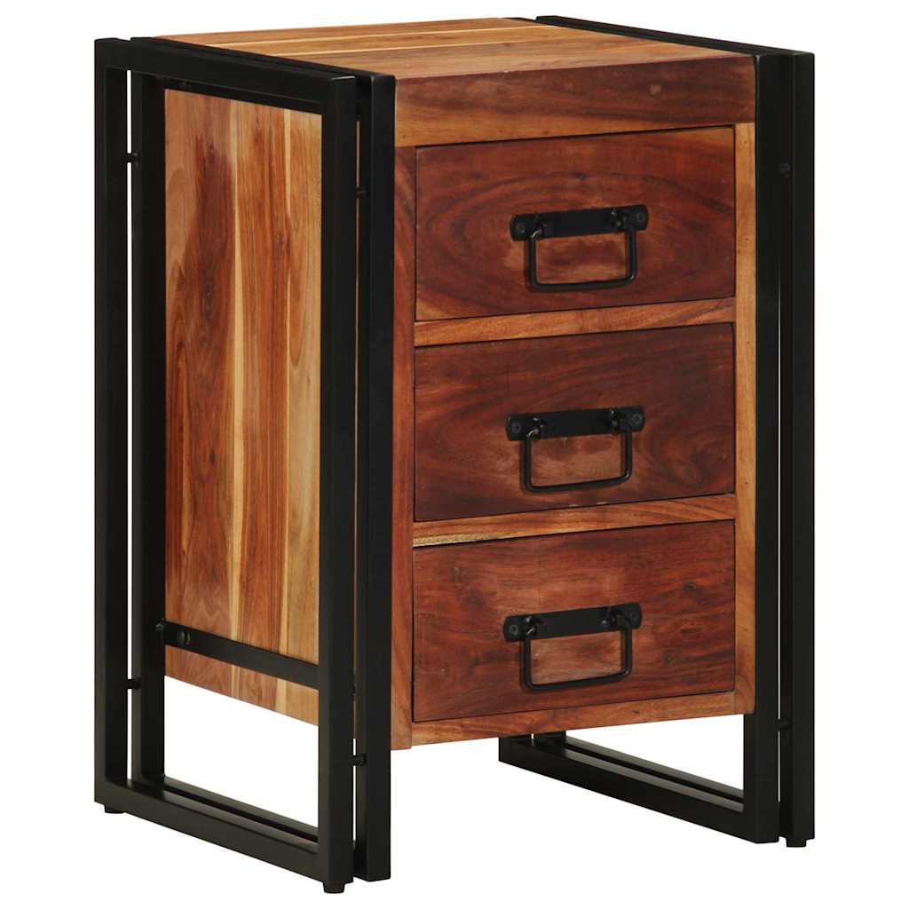 Nightstand Brown 40 X 40 X 59 Cm Solid Acacia Wood