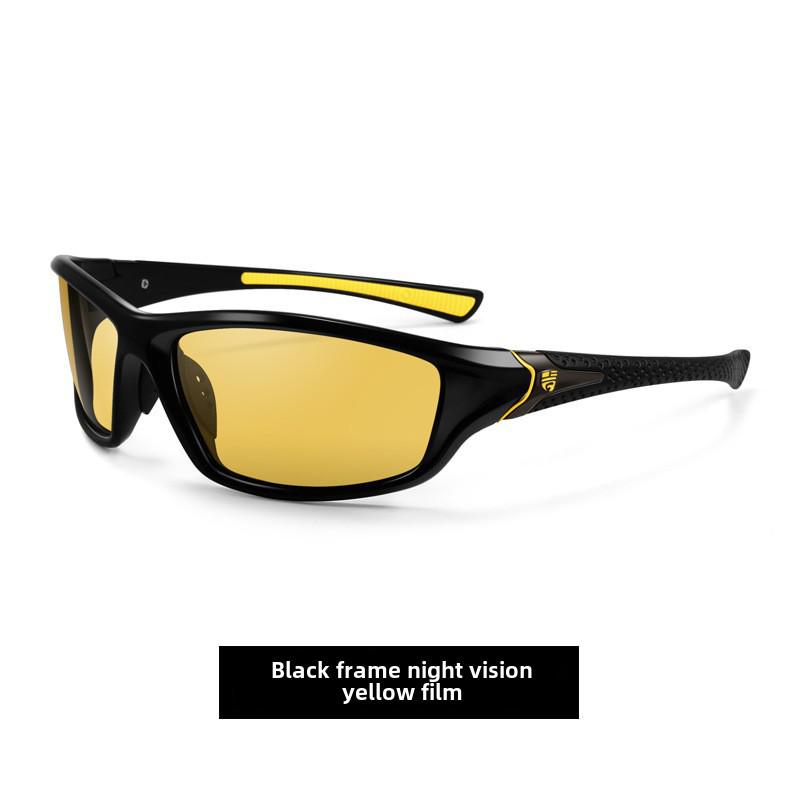 

Мужские поляризованные велосипедные очки: Ветрозащитные очки для горного велосипеда с функцией ночного видения для приключений на свежем воздухе