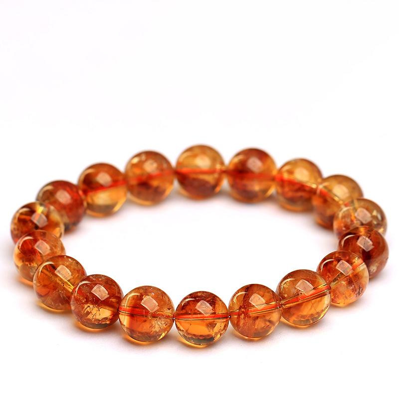Hongchu Crystal Natural Violent Yellow Tower Crystal Bead Bracelet Asestelai Crystal Violent Yellow Bracelet