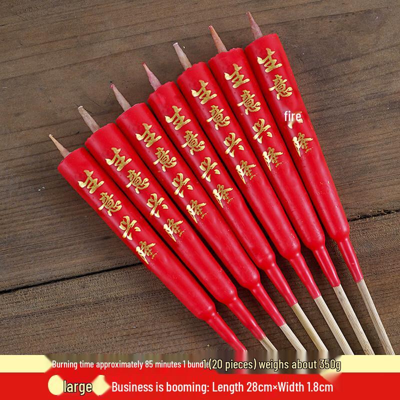 LIEI Home Pointed Red Buddhist Candle