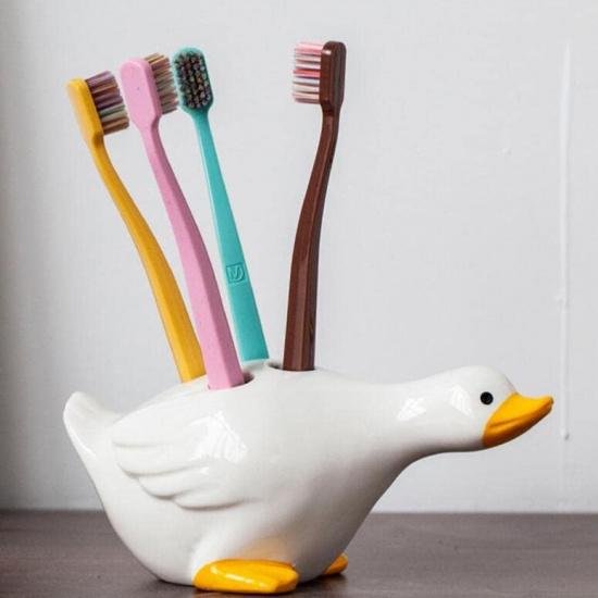 123Arts Toothbrush Holder, Toothbrush Holders for Bathrooms, Duck Toothbrush Holders