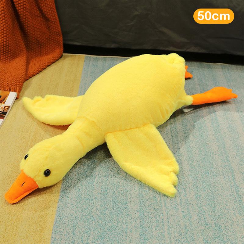 Barwiona metodą tie-dye kolorowa pluszowa zabawka gęś, zaciskająca nogi, lalka gęś, zmywalna i odpinana do spania