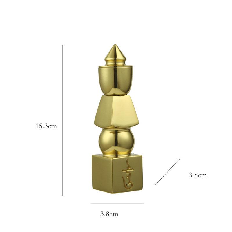 Buddhistisches Feng Shui Messing Fünf-Elemente-Pagoden-Amulett Pagode Glücks-Amulett Himmel und Erde Heimdekoration Tibetische Schätze Handwerkskunst