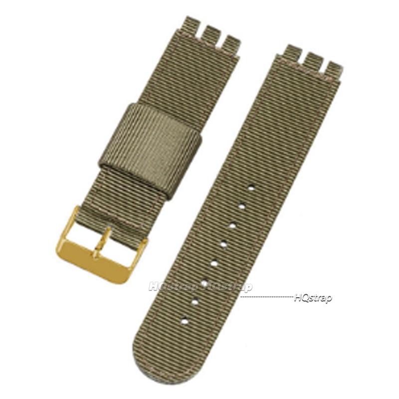 Cinturino da Polso in Pelle di Nylon per Orologi SWATCH Serie Cinturino di Ricambio in Tela 17mm 19mm 20mm Cinturino da Polso Uomo Donna Accessori Braccialetto