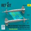 Reskit Paveway I with Fins Plastic Model Kit Parts 1/32 GBU-10 BSU-37/B & BSU-3A/B (2-Piece Set) (Navy Version) RSK32-0576 (Airplane)