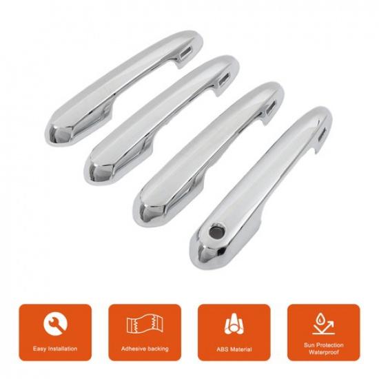 LHD Silver ABS Outer Door Handle Cover for Toyota Land Cruiser LC300 +